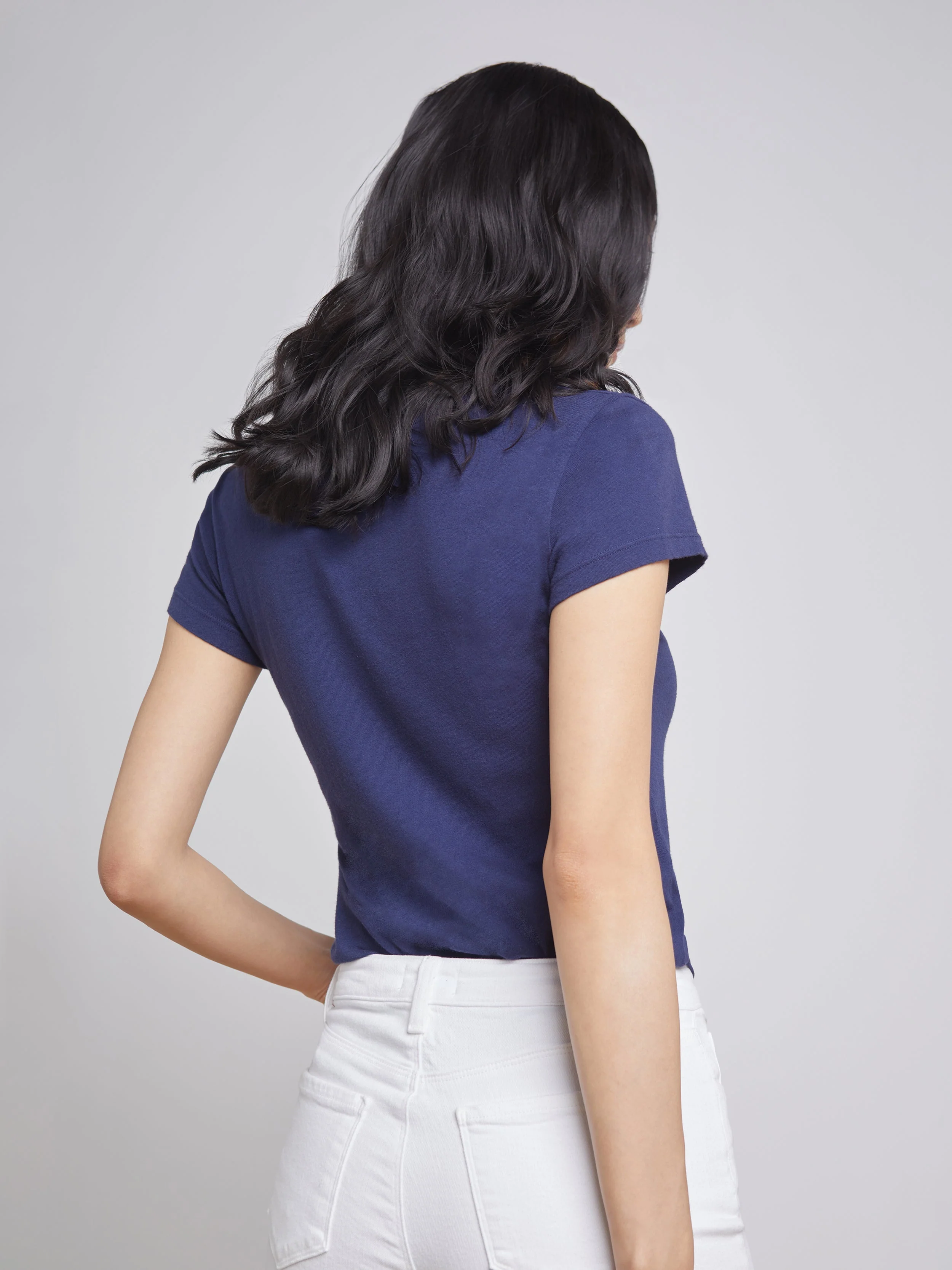 Becca Cotton V-Neck Tee - Image 3