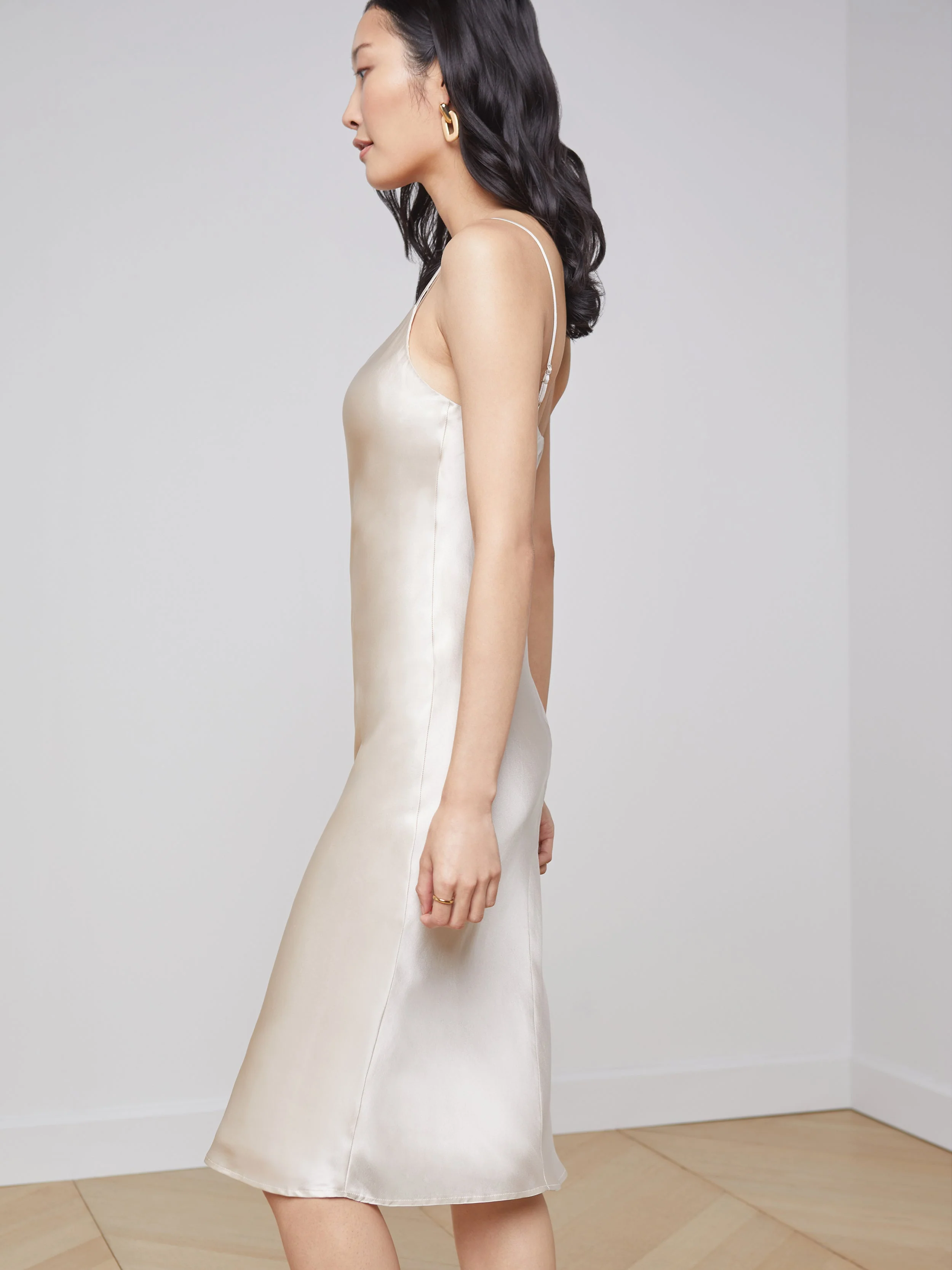 Jodie Silk Slip Dress - Image 3