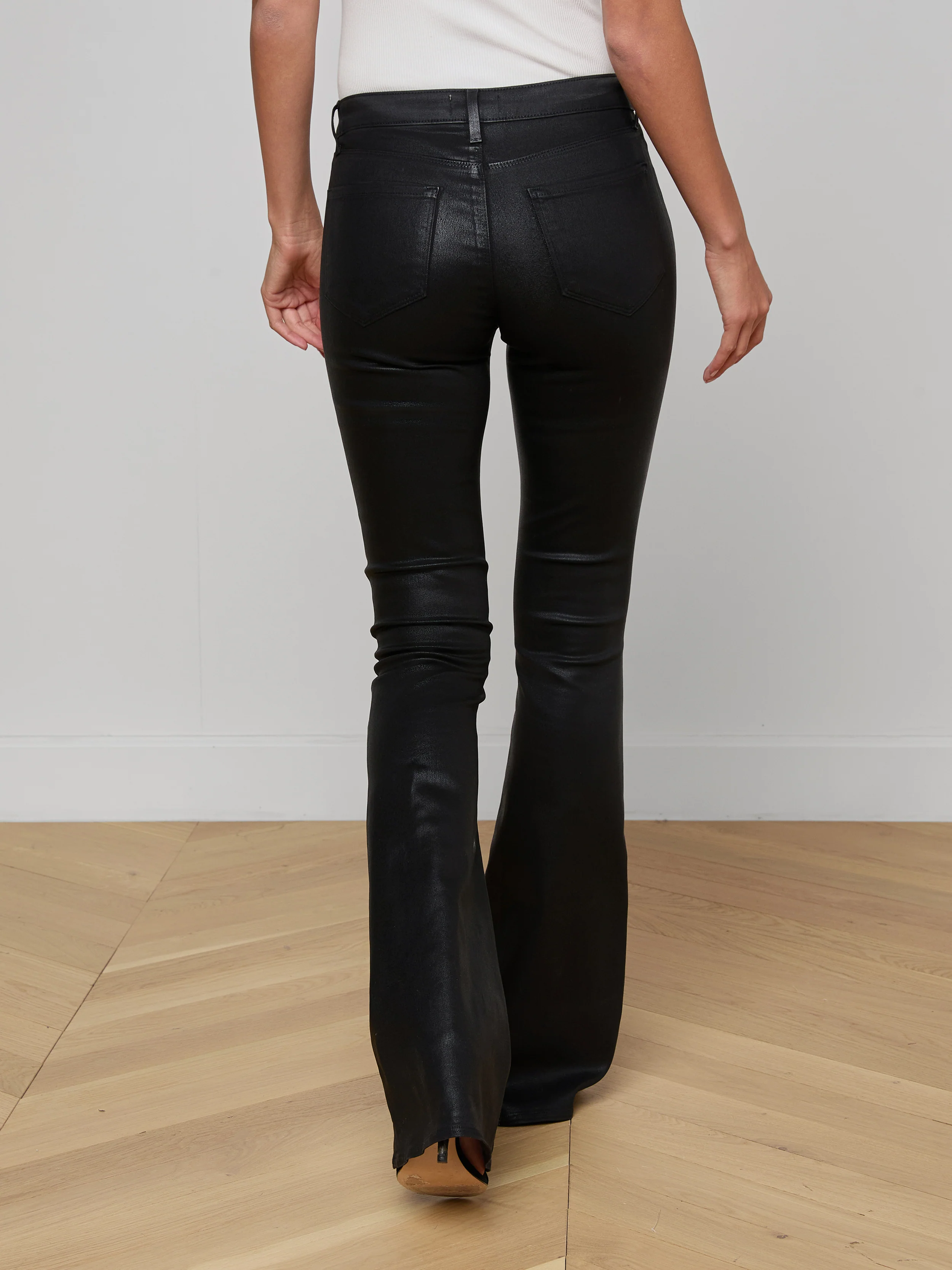 Marty Coated Flare Jean - Image 5